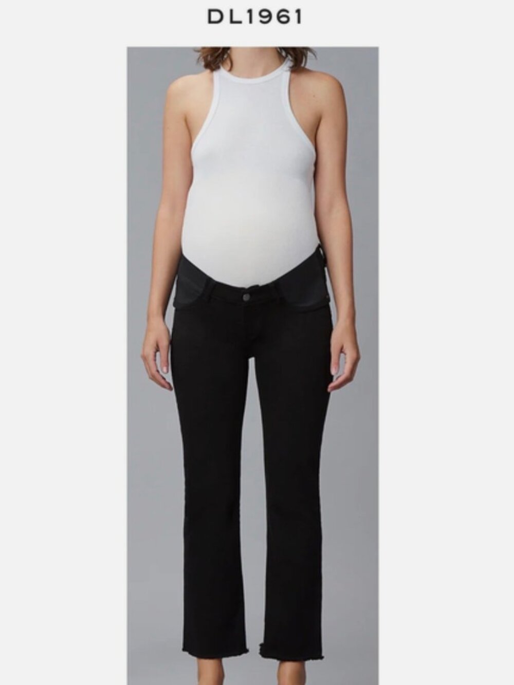 Dl1961 Patti Straight Maternity Jeans Size 32 Black